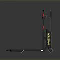 Black Hyster Industrial Pallet Forklift With Handle And Fork Structure