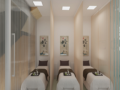 Moxibustion Room of Modern Health Preservation Hall 3d model