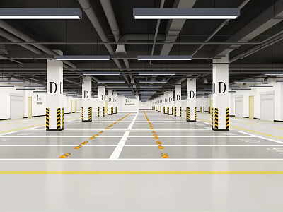 Modern Parking 3d model
