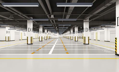 Modern Parking 3d model