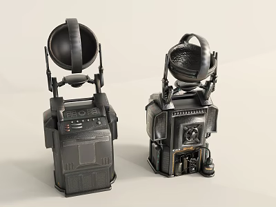 Retro Airship Gyroscope Machine Equipment 3d model