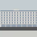 Modern Multi Storey Office Building Exterior With Flat Roof And Windows
