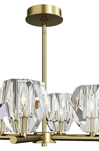 Gatsby 4 lights semi-flush pendant 3d model