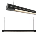 Modern Linear Suspended Pendant Light with Sleek Black Design and LED Illumination