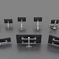 Adjustable Iron Monitor Arms With Swivel Design For Office Use