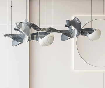Modern chandelier 3d model