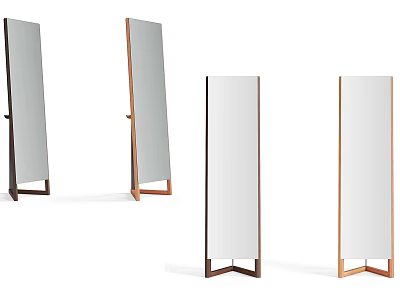 Stylish Full Length Mirrors With Various Frame Colors And Standing Design 3d model