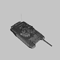Modern Military Main Battle Tank With Turret Main Gun Tracks And Armor Plating