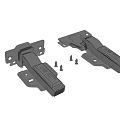 Stainless Steel Metal Hinges With Screws And Mounting Components For Furniture