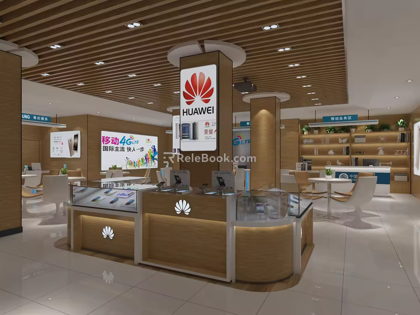 Modern Mobile Phone Store Digital Store 3d model