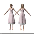 Two Women In White Dresses Holding Hands Against White Background
