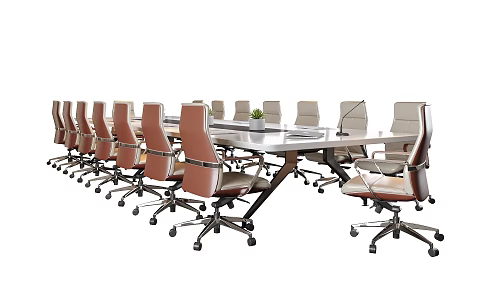 Modern Conference Table and Chair Conference Table 3d model