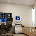 Hospital Outpatient Waiting Hall Interior With Seating Area And Screens