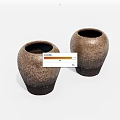 Old pottery jars, jars, old objects 3d model