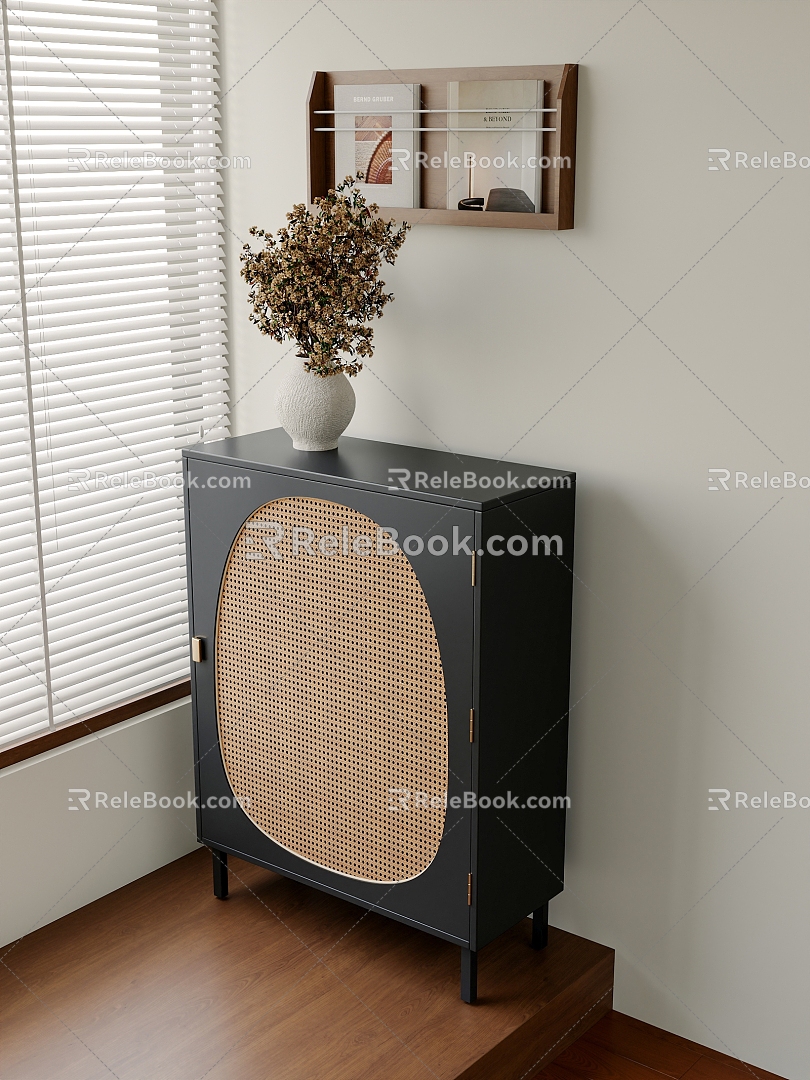 Middle Style Side Cabinet 3d model