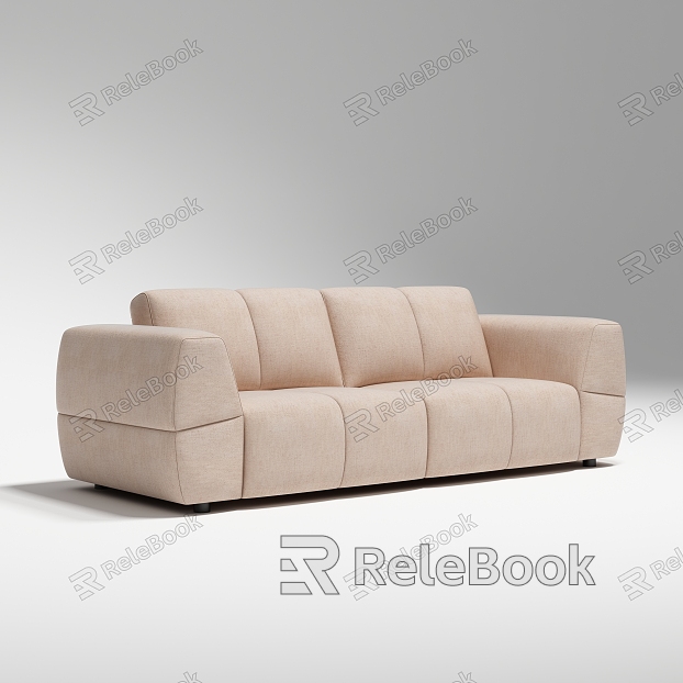 Two-seat cloth sofa model