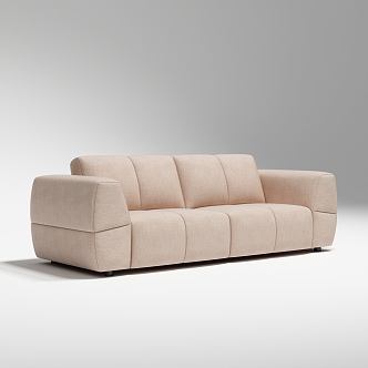 Two-seat cloth sofa 3d model