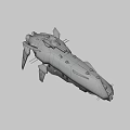 Futuristic Sci Fi Spaceship Design With Detailed Metallic Exterior And Advanced Structure