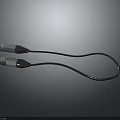 Durable Silver Metal USB Cable With Two Connectors And Blue Cord For Daily Use