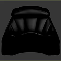 Modern Black Streamlined Leather Seat With Stitched Details And Comfortable Design