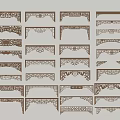 Collection of Carved Wood Decorative Trim Patterns in Various Styles for Home Decoration