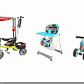 Fun Colorful Kids Tricycle High Chair And Balance Bike For Toddlers