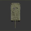 Military Tank With Rotating Turret Long Barrel And Tracked Design