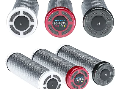 Modern Circular Switch Panels With Digital Display And Assorted Colors In Red Gray White 3d model