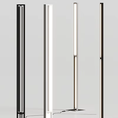 Modern Floor Lamp With Sleek Metal Stand And Minimalist Design 3d model