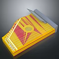 Circuit Board Equipment With Grid Structure Metallic Cover And Multilayer Yellow Red Layers