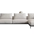 Modern corner sofa multiplayer sofa 3d model