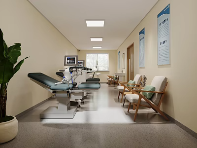 Modern Hospital Nursing Home 3d model