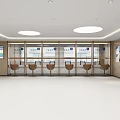 Bright Spacious Corridor Interior With Wooden Doors Windows White Sofa And Green Plants