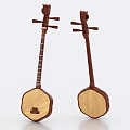 Qin Qin classical musical instrument Hu Qin Chinese musical instrument 3d model