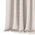 Beige Curtains With White Polka Dot Design Modern Style For Living Room Windows