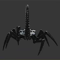 Mechanical Scorpion With Detailed Metal Structure And Robotic Design Elements