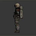 Realistic Astronaut 3D Model In Detailed Spacesuit Standing On Gray Background