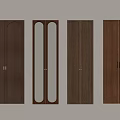 Various Designed Wooden Doors In Dark Brown With Different Panel Styles