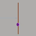 Minimalist Wall Lamp With Vertical Black Rod And Round Accent On Beige Wall