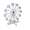Outdoor Ferris Wheel Amusement Equipment Design With Cabins And Metal Framework