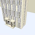 Modern High Rise Office Building With Glass Facade And Large Windows