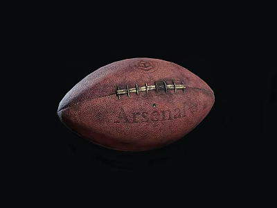 Arsenal Branded Rugby Ball Sports Equipment Ideal For Training And Practice Sessions 3d model