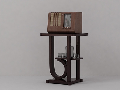 modern radio nostalgic furniture antique furniture 3d model