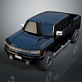 Black Pickup Truck With Modern Design Sleek Body Front Grille And Shiny Wheel Details