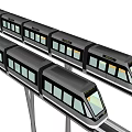 modern high-speed rail car 3d model