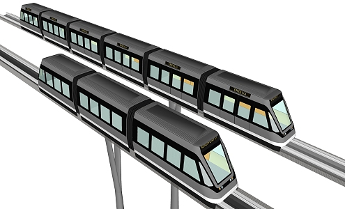 modern high-speed rail car 3d model