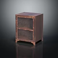 Industrial Style Entryway Console Cabinet With Metal Mesh Doors And Wooden Frame