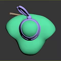Green Ninja Turtle Character With Purple Bandana Brown Shell And Nunchaku In Cartoon 3D Render