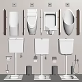 Modern Urinal Collection Showcasing Wall Mounted And Floor Standing Bathroom Fixtures
