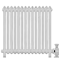 Traditional Cast Iron Radiator with Vertical Tubes for Home Heating System